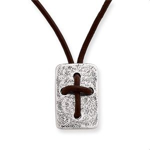 James Avery Leather Cross Necklace